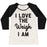 Virgin Teez  Baseball Tee Women's Tri-Blend Baseball Tee / small / Oatmeal / Black I LOVE THE WEIGH I AM WOMEN'S TRI-BLEND BASEBALL TEE