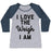Virgin Teez  Baseball Tee Women's Tri-Blend Baseball Tee / small / Athletic Gray / Navy I LOVE THE WEIGH I AM WOMEN'S TRI-BLEND BASEBALL TEE
