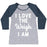 Virgin Teez  Baseball Tee Women's Tri-Blend Baseball Tee / small / Athletic Gray / Navy I LOVE THE WEIGH I AM WOMEN'S TRI-BLEND BASEBALL TEE