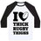 Virgin Teez  Baseball Tee Unisex Classic Baseball Tee / x-small / White/Black I LOVE THICK RUGBY THIGHS UNISEX CLASSIC BASEBALL TEE