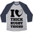 Virgin Teez  Baseball Tee Unisex Tri-Blend Baseball Tee / small / Athletic Gray / Navy I LOVE THICK RUGBY THIGHS UNISEX TRI-BLEND BASEBALL TEE