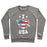 Virgin Teez  Pullover Crewneck Sweatshirt / x-small / Heathered Gray I LOVE USA (SOCCER) CREWNECK SWEATSHIRT