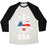 Virgin Teez  Baseball Tee Unisex Tri-Blend Baseball Tee / small / Oatmeal / Black I LOVE USA (SOCCER) UNISEX TRI-BLEND BASEBALL TEE
