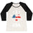 Virgin Teez  Baseball Tee Women's Tri-Blend Baseball Tee / small / Oatmeal / Black I LOVE USA (SOCCER) WOMEN'S TRI-BLEND BASEBALL TEE