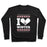 Virgin Teez  Pullover Crewneck Sweatshirt / x-small / Black I LOVE WINTER (SNOWBOARD HEART) CREWNECK SWEATSHIRT