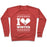 Virgin Teez  Pullover Crewneck Sweatshirt / x-small / Heathered Red I LOVE WINTER (SNOWBOARD HEART) CREWNECK SWEATSHIRT