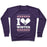 Virgin Teez  Pullover Crewneck Sweatshirt / x-small / Purple I LOVE WINTER (SNOWBOARD HEART) CREWNECK SWEATSHIRT