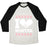 Virgin Teez  Baseball Tee Unisex Tri-Blend Baseball Tee / small / Oatmeal / Black I LOVE WINTER (SNOWBOARD HEART) UNISEX TRI-BLEND BASEBALL TEE