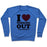 Virgin Teez  Pullover Crewneck Sweatshirt / x-small / Heathered Blue I LOVE WORKING OUT (JUST KIDDING) CREWNECK SWEATSHIRT