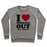 Virgin Teez  Pullover Crewneck Sweatshirt / x-small / Heathered Gray I LOVE WORKING OUT (JUST KIDDING) CREWNECK SWEATSHIRT