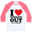 Virgin Teez  Baseball Tee Unisex Classic Baseball Tee / x-small / White/Neon Pink I LOVE WORKING OUT (JUST KIDDING) UNISEX CLASSIC BASEBALL TEE