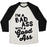 Virgin Teez  Baseball Tee Unisex Tri-Blend Baseball Tee / small / Oatmeal / Black I'M A BADASS WITH A GOOD ASS UNISEX TRI-BLEND BASEBALL TEE