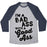 Virgin Teez  Baseball Tee Unisex Tri-Blend Baseball Tee / small / Athletic Gray / Navy I'M A BADASS WITH A GOOD ASS UNISEX TRI-BLEND BASEBALL TEE