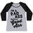 Virgin Teez  Baseball Tee Women's Tri-Blend Baseball Tee / small / Athletic Gray / Black I'M A BADASS WITH A GOOD ASS WOMEN'S TRI-BLEND BASEBALL TEE