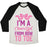 Virgin Teez  Baseball Tee Unisex Tri-Blend Baseball Tee / small / Oatmeal / Black I'M A CHEER GIRL FROM BOW TO TOE UNISEX TRI-BLEND BASEBALL TEE