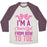 Virgin Teez  Baseball Tee Unisex Tri-Blend Baseball Tee / small / Oatmeal / Maroon I'M A CHEER GIRL FROM BOW TO TOE UNISEX TRI-BLEND BASEBALL TEE