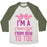 Virgin Teez  Baseball Tee Unisex Tri-Blend Baseball Tee / small / Oatmeal / Moss I'M A CHEER GIRL FROM BOW TO TOE UNISEX TRI-BLEND BASEBALL TEE