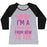 Virgin Teez  Baseball Tee Women's Tri-Blend Baseball Tee / small / Athletic Gray / Black I'M A CHEER GIRL FROM BOW TO TOE WOMEN'S TRI-BLEND BASEBALL TEE