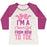 Virgin Teez  Baseball Tee Women's Tri-Blend Baseball Tee / small / Oatmeal / Berry I'M A CHEER GIRL FROM BOW TO TOE WOMEN'S TRI-BLEND BASEBALL TEE