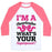 Virgin Teez  Baseball Tee Unisex Classic Baseball Tee / x-small / White/Neon Pink I'M A CHEERLEADER, WHAT'S YOUR SUPERPOWER? UNISEX CLASSIC BASEBALL TEE