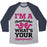 Virgin Teez  Baseball Tee Unisex Tri-Blend Baseball Tee / small / Athletic Gray / Navy I'M A CHEERLEADER, WHAT'S YOUR SUPERPOWER? UNISEX TRI-BLEND BASEBALL TEE