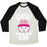 Virgin Teez  Baseball Tee Unisex Tri-Blend Baseball Tee / small / Oatmeal / Black I'M A GYM CAT UNISEX TRI-BLEND BASEBALL TEE
