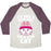 Virgin Teez  Baseball Tee Unisex Tri-Blend Baseball Tee / small / Oatmeal / Maroon I'M A GYM CAT UNISEX TRI-BLEND BASEBALL TEE