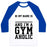 Virgin Teez  Baseball Tee Unisex Classic Baseball Tee / x-small / White/Blue I'M A GYMAHOLIC UNISEX CLASSIC BASEBALL TEE