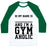 Virgin Teez  Baseball Tee Unisex Classic Baseball Tee / x-small / White/Dark Green I'M A GYMAHOLIC UNISEX CLASSIC BASEBALL TEE