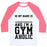 Virgin Teez  Baseball Tee Unisex Classic Baseball Tee / x-small / White/Neon Pink I'M A GYMAHOLIC UNISEX CLASSIC BASEBALL TEE