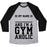 Virgin Teez  Baseball Tee Unisex Tri-Blend Baseball Tee / small / Athletic Gray / Black I'M A GYMAHOLIC UNISEX TRI-BLEND BASEBALL TEE