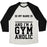 Virgin Teez  Baseball Tee Unisex Tri-Blend Baseball Tee / small / Oatmeal / Black I'M A GYMAHOLIC UNISEX TRI-BLEND BASEBALL TEE