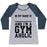 Virgin Teez  Baseball Tee Women's Tri-Blend Baseball Tee / small / Athletic Gray / Navy I'M A GYMAHOLIC WOMEN'S TRI-BLEND BASEBALL TEE