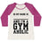 Virgin Teez  Baseball Tee Women's Tri-Blend Baseball Tee / small / Oatmeal / Berry I'M A GYMAHOLIC WOMEN'S TRI-BLEND BASEBALL TEE
