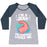 Virgin Teez  Baseball Tee Women's Tri-Blend Baseball Tee / small / Athletic Gray / Navy I'M A JERK AND EVERYONE LOVES ME WOMEN'S TRI-BLEND BASEBALL TEE