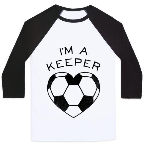 Virgin Teez  Baseball Tee Unisex Classic Baseball Tee / x-small / White/Black I'M A KEEPER (BASEBALL TEE) UNISEX CLASSIC BASEBALL TEE