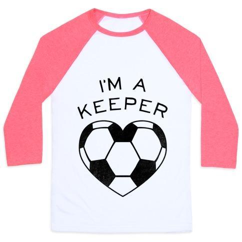 Virgin Teez  Baseball Tee Unisex Classic Baseball Tee / x-small / White/Neon Pink I'M A KEEPER (BASEBALL TEE) UNISEX CLASSIC BASEBALL TEE