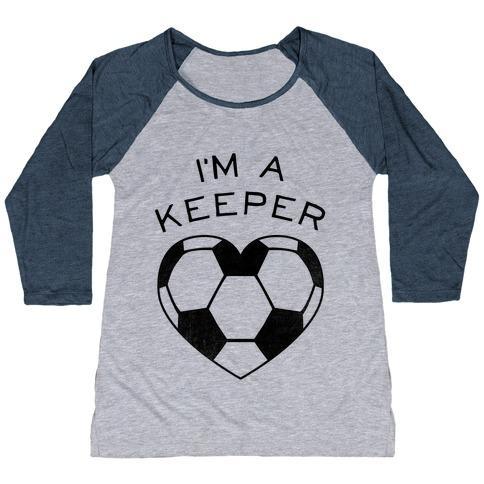 Virgin Teez  Baseball Tee Women's Tri-Blend Baseball Tee / small / Athletic Gray / Navy I'M A KEEPER (BASEBALL TEE) WOMEN'S TRI-BLEND BASEBALL TEE