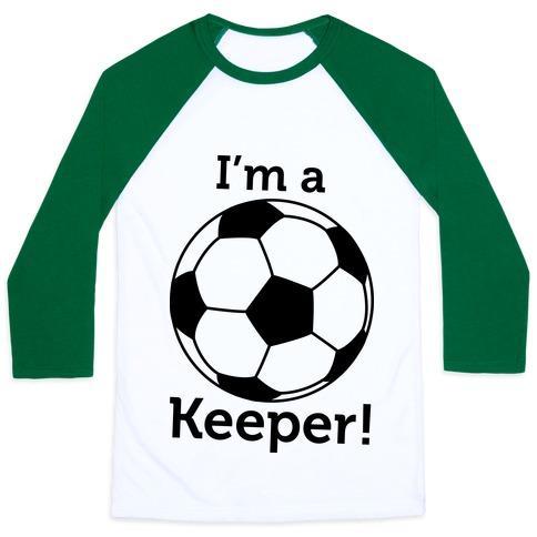 Virgin Teez  Baseball Tee Unisex Classic Baseball Tee / x-small / White/Dark Green I'M A KEEPER UNISEX CLASSIC BASEBALL TEE