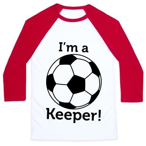 Virgin Teez  Baseball Tee Unisex Classic Baseball Tee / x-small / White/Red I'M A KEEPER UNISEX CLASSIC BASEBALL TEE
