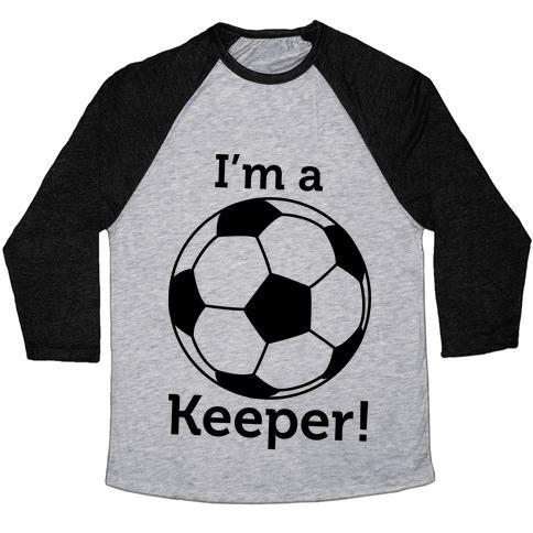 Virgin Teez  Baseball Tee Unisex Tri-Blend Baseball Tee / small / Athletic Gray / Black I'M A KEEPER UNISEX TRI-BLEND BASEBALL TEE