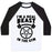 Virgin Teez  Baseball Tee Unisex Classic Baseball Tee / x-small / White/Black I'M A REAL BEAST IN THE GYM UNISEX CLASSIC BASEBALL TEE