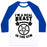 Virgin Teez  Baseball Tee Unisex Classic Baseball Tee / x-small / White/Blue I'M A REAL BEAST IN THE GYM UNISEX CLASSIC BASEBALL TEE