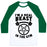 Virgin Teez  Baseball Tee Unisex Classic Baseball Tee / x-small / White/Dark Green I'M A REAL BEAST IN THE GYM UNISEX CLASSIC BASEBALL TEE