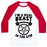 Virgin Teez  Baseball Tee Unisex Classic Baseball Tee / x-small / White/Red I'M A REAL BEAST IN THE GYM UNISEX CLASSIC BASEBALL TEE