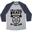 Virgin Teez  Baseball Tee Unisex Tri-Blend Baseball Tee / small / Athletic Gray / Navy I'M A REAL BEAST IN THE GYM UNISEX TRI-BLEND BASEBALL TEE
