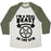 Virgin Teez  Baseball Tee Unisex Tri-Blend Baseball Tee / small / Oatmeal / Moss I'M A REAL BEAST IN THE GYM UNISEX TRI-BLEND BASEBALL TEE