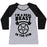 Virgin Teez  Baseball Tee Women's Tri-Blend Baseball Tee / small / Athletic Gray / Black I'M A REAL BEAST IN THE GYM WOMEN'S TRI-BLEND BASEBALL TEE