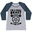 Virgin Teez  Baseball Tee Women's Tri-Blend Baseball Tee / small / Athletic Gray / Navy I'M A REAL BEAST IN THE GYM WOMEN'S TRI-BLEND BASEBALL TEE