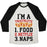Virgin Teez  Baseball Tee Unisex Tri-Blend Baseball Tee / small / Oatmeal / Black I'M A TRIATHLETE: FOOD, NETFLIX, AND NAPS UNISEX TRI-BLEND BASEBALL TEE